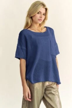 Davi & Dani High-Low Round Neck Knit Top -Little Loom Store ba86199c 7f32 4fe2 b3d3 a8fa483c1d8a Max