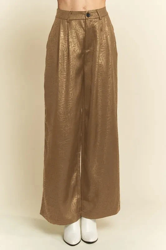 Davi & Dani Crinkled Textured Wide Leg Pants 3 Davi & Dani Crinkled Textured Wide Leg Pants