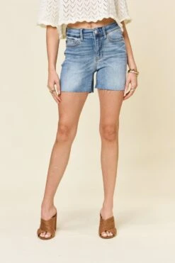 Judy Blue Full Size High Waist Raw Hem Denim Shorts -Little Loom Store bc6fa4d8 a4ca 4aeb 90d2 1b98f9632583 Max