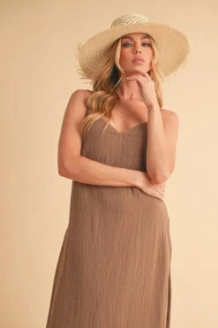 Aemi+Co Side Button Midi Cami Dress -Little Loom Store bd672deaa9d240b98bf5b6118b4b1112 Max Origin