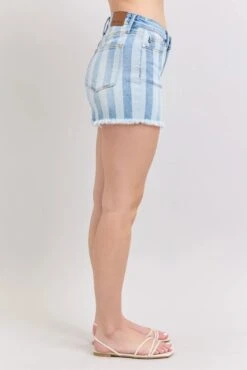 Judy Blue Full Size Mr Star & Stripe Bleach Discharge Fray Hem Denim Shorts Plus Size -Little Loom Store be310fd3012a42a3827f31114b0fe77e Max Origin