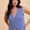 Annie Wear Crochet Trim Button Down Sweater Vest -Little Loom Store be62ab24 ef65 410a 9985 2389a687131d Min