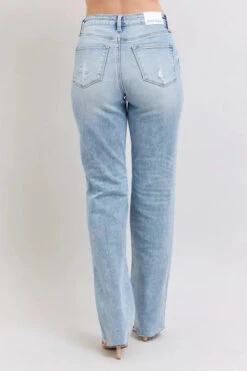 Judy Blue Full Size Mid Rise Light Wash Dad Jeans Plus Size -Little Loom Store beb7f8daf5664ffbab6cd08bdde460d0 Max Origin