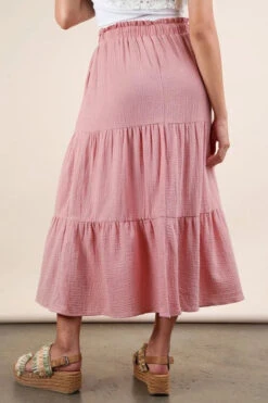 VERY J Elastic Waist Tiered Maxi Skirt -Little Loom Store bf94db3347d24721add12e1874e553c1 Max Origin