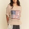 Davi & Dani Sequin American Flag Patch Short Sleeve Knit Top -Little Loom Store c0f8ec0161c44e2aa9bbf80ec63d1288 Max Origin