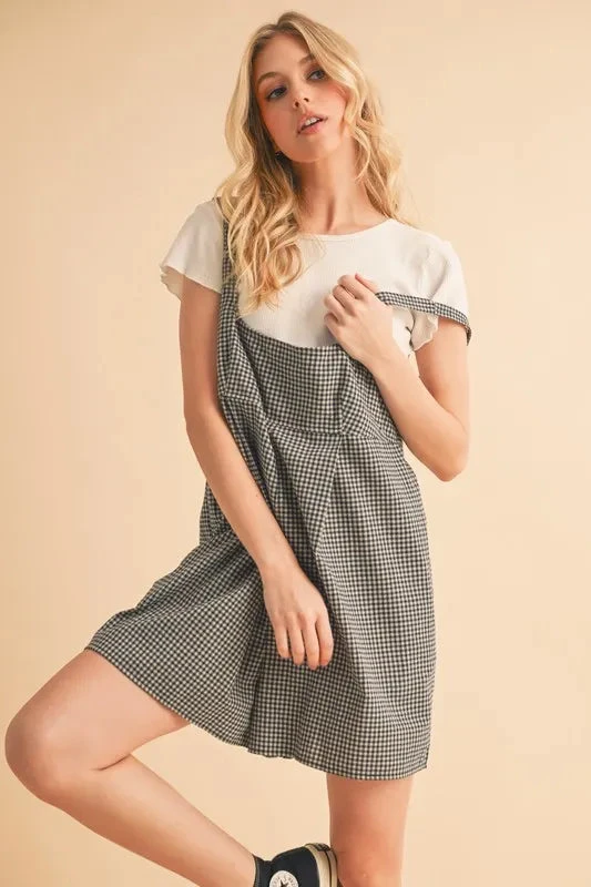 Aemi+Co Plaid Square Neck Romper 4 Aemi+Co Plaid Square Neck Romper - Image 2