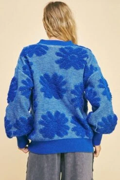 Davi & Dani Flower Texture Round Neck Dropped Shoulder Sweater -Little Loom Store c2d34bd5 2693 4219 86ff 8547a78e4bd9 Max