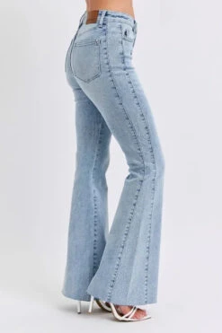 Judy Blue Full Size Mid Rise Rhinestone Side Panel Detail Flare Jeans Plus Size -Little Loom Store c2d9d790c9fa40a1b7dd2d9f3f42bfc2 Max Origin