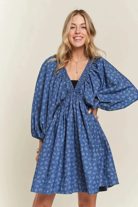 ADORA Batwing Sleeves Floral Dress 7 ADORA Batwing Sleeves Floral Dress - Image 5