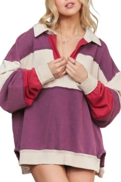 ADORA Out Seam Detail Loose Fit Top