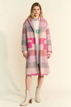 Davi & Dani Tied Color Block Collared Neck Coat -Little Loom Store c482cc95 8dad 41c3 90ae fc239555cb20 Max