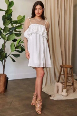 Davi & Dani Textured Jacquard Checker Fabric Ruffled Dress -Little Loom Store c52e98002df54c07b2d6cb3b46f7ed5e Max Origin