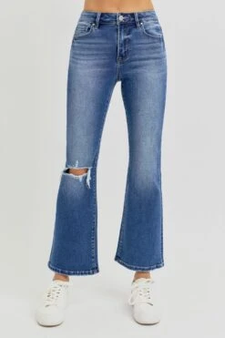RISEN Full Size Distressed High Rise Crop Flare Jeans -Little Loom Store c5f0a186 a9b6 4c21 8f82 951c37066b98 Max