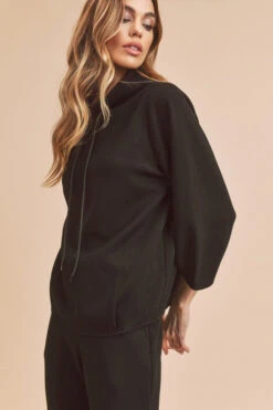 Aemi + Co Lightweight Drawstring Mock Neck Sweatshirt 7 Aemi + Co Lightweight Drawstring Mock Neck Sweatshirt -Little Loom Store c785aaf8 d8a8 4809 97d6 f2ad186588f8 Max