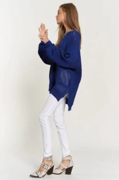 Davi & Dani Openwork Side Slit Drop Shoulder Knit Cover Up -Little Loom Store c8073d69 c5d4 4d42 b4aa 94060b61061d Max