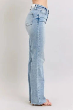 Judy Blue Full Size Mid Rise Light Wash Dad Jeans Plus Size -Little Loom Store c8a977d5021646a79f7f1d058cbe301b Max Origin