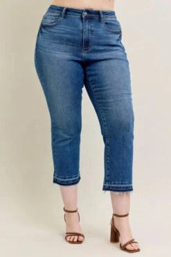 Judy Blue Full Size Hw Vintage Wash Release Hem Kick Flare Jeans Plus Size -Little Loom Store c8b4cbd0 98d9 4d02 a2ed d252d46e34bf Max Origin