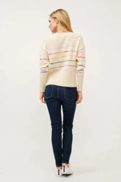 And The Why Multi Striped Pullover Sweater Top -Little Loom Store c8f94666621048f0841be58a30fa4a0c Max Origin