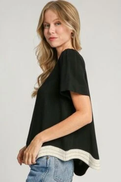 Umgee Full Size Linen Blend Scalloped Hem Top Plus Size -Little Loom Store cacfdeda 6d42 4e05 854f e316353d065f Min