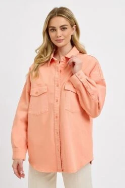 RISEN Full Size Button Down Long Sleeve Denim Shacket With Chest Pockets Plus Size -Little Loom Store caf84a4f 8ab2 4dbb ae07 725f928fd318 Min