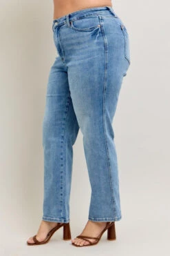Judy Blue Full Size Tummy Control Vintage Wash Straight Jeans Plus Size -Little Loom Store cb5ad2bb ac53 4a1a 9ffd f0c0fd07f75b Max