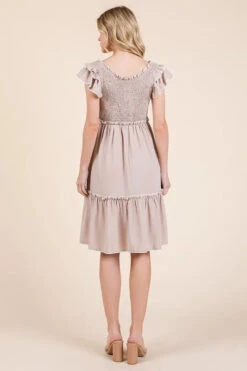 Lime 'N' Chili Ruffle Trim Smocked Dress With Contrast -Little Loom Store cb7e09f625324b40ae3a836a2270e989 Max Origin