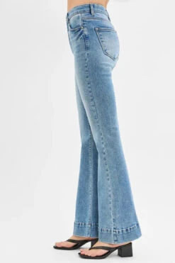 RISEN Full Size Tummy Control Elastic Band High Rise Flare Jeans Plus Size -Little Loom Store cb88e5672bef4d5194a2452f1c3a7af0 Max Origin