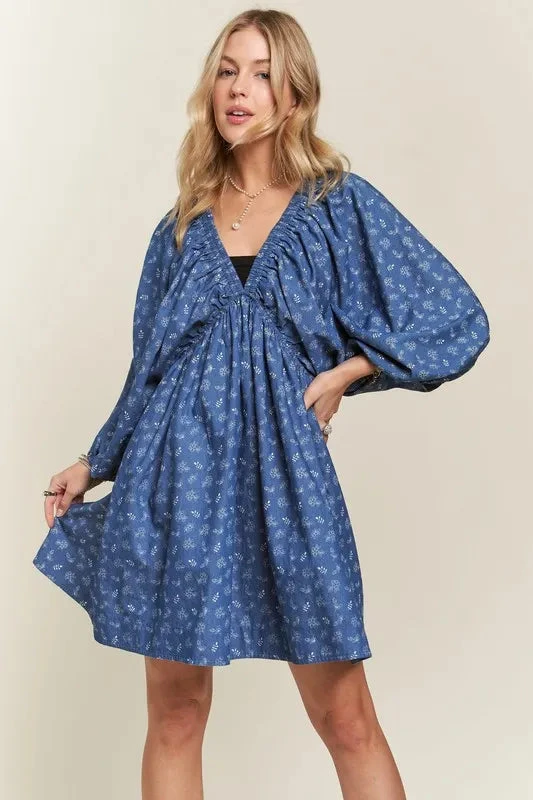 ADORA Batwing Sleeves Floral Dress 4 ADORA Batwing Sleeves Floral Dress - Image 2