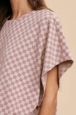 Annie Wear Checkered Round Neck Short Sleeve T-Shirt -Little Loom Store cbcdc352 4e80 4d67 8393 0c6e7d1e32a0 Max