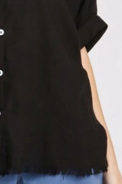 Umgee Full Size Linen Blend Button Down Shirt Plus Size 5 Umgee Full Size Linen Blend Button Down Shirt Plus Size - Image 3