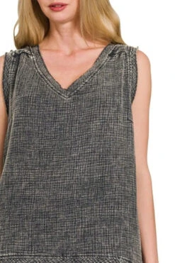 Zenana Double Gauze Raw Edge Acid Washed Tank 6 Zenana Double Gauze Raw Edge Acid Washed Tank -Little Loom Store cc339073 ba66 405b a640 7610e21fb706 Max Origin