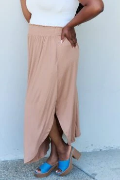 Full Size High Waist Scoop Hem Maxi Skirt In Tan -Little Loom Store cd168b2462bc4b0ca5abda0d8b5d2d40 Max
