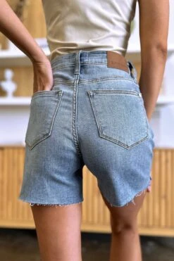 Judy Blue Full Size High Waist Raw Hem Denim Shorts -Little Loom Store cded88b3 8019 498a 8277 4de751e3ab26 Max