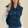 Double Take Full Size Pocketed Texture Snap Down Vest Coat -Little Loom Store cf48674a 7bb5 4d31 b46d 64648b650dd2 Max