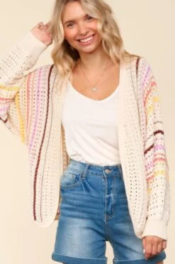 Haptics Full Size Striped Crochet Open Front Cardigan -Little Loom Store cf5ecf2e d063 4713 a4f9 b875a430ba9f Max