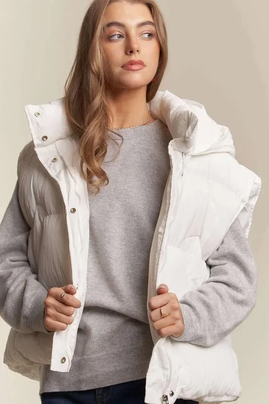 ADORA Casual Puffy Hoodie Vest 7 ADORA Casual Puffy Hoodie Vest - Image 5