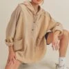 Aemi+Co Slit Half Snap Oversize Hoodie -Little Loom Store d33210ff 2103 4f94 9f55 008fd412f7e0 Max