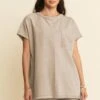 Davi & Dani Round Neck Short Sleeve Top And Pants Set