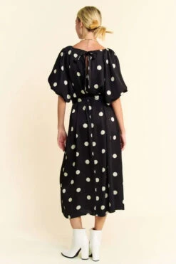 Davi & Dani Polka Dot Puff Sleeves Waist Tie Midi Dress 19 Davi & Dani Polka Dot Puff Sleeves Waist Tie Midi Dress -Little Loom Store d4da5abc1bcc4ab883f6d67184471dd2 Max Origin