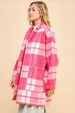 Davi & Dani Plaid Open Front Drop Shoulder Longline Coat -Little Loom Store d553a57a db9f 459d b649 2432b202e347 Max