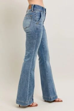 Judy Blue Full Size High-Waist Flare Denim Jeans With Front Seam Detail Plus Size -Little Loom Store d677522743bc4bf2ba8bb27281223027 Max Origin