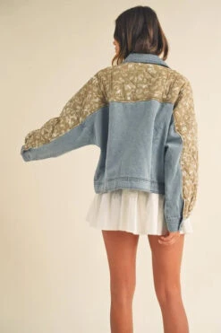 MABLE Quilted Paisley Print Contrast Denim Jacket -Little Loom Store d81b8903b1de49d89f14aa513877176c Max Origin