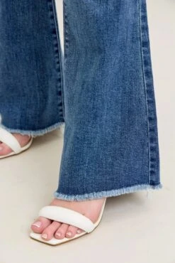 Judy Blue Full Size Mr Vintage Wash Flare Jeans W/ Destroy And Fray Hem Plus Size -Little Loom Store d864a8790be440038bb2defb2b6177d6 Max Origin