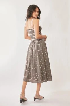 Davi & Dani Contrast Velvet Tape Smocking Bodice Midi Dress -Little Loom Store d8ce6ac648a54779bda0ef93b632a3d5 Max Origin