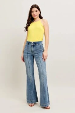Judy Blue Full Size High-Waist Flare Denim Jeans With Front Seam Detail Plus Size -Little Loom Store d900a044d7054ab68c9cd776dda6baac Max Origin