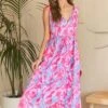 ADORA Abstract Floral V-Neck Maxi Dress -Little Loom Store d94057e1 00ca 49dc 981d 6fb4fcacdaeb Min