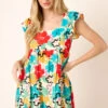 Mittoshop Multi Color Flower Print Babydoll Dress -Little Loom Store daad50eb03604ac5b91c203091f5743b Max Origin