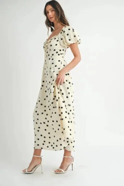 MABLE Polka Dot Puff Sleeve Midi Dress -Little Loom Store dbb389b749ca4011a897c54d821d017b Max Origin