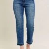 Judy Blue Full Size Hw Vintage Wash Release Hem Kick Flare Jeans Plus Size