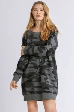 Umgee Full Size Camo Print Ribbed Hem French Terry Mini Dress Plus Size -Little Loom Store dfa4c8a9 5443 4fac aa6a 4c096c03136b Max